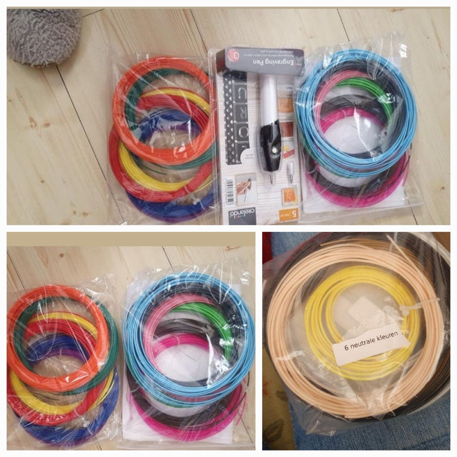 3D Pen XL Starterkit met veel filament en graveerpen, Ophalen of Verzenden, Zo goed als nieuw