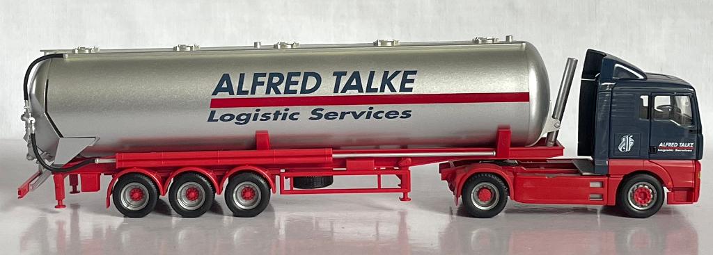 Herpa 146623: MAN met silo-oplegger "Alfred Talke", Ophalen of Verzenden, Zo goed als nieuw, Bus of Vrachtwagen, Herpa