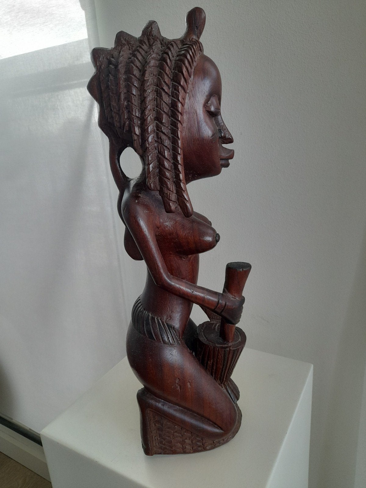 Afrikaans beeld Congo, Hout, 40 cm, Bruin, Afrika
