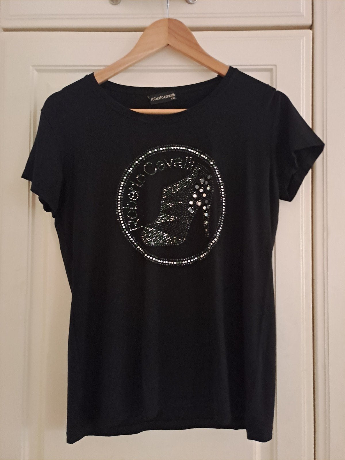 Roberto Cavalli shirtje dames xxl zit als 38, Ophalen of Verzenden, Zo goed als nieuw, Maat 38/40 (M), Korte mouw