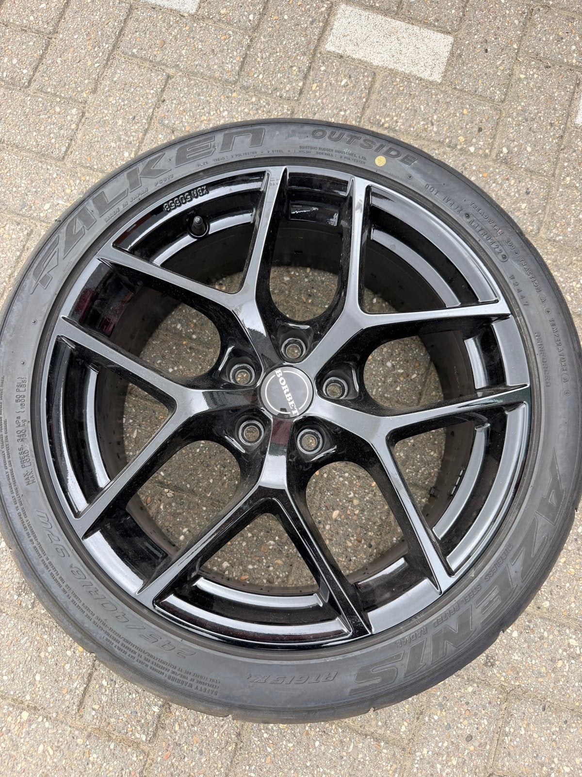 Borbet velgen 18 inch 5x112 zwart, Ophalen, 18 inch, Overige, Gebruikt