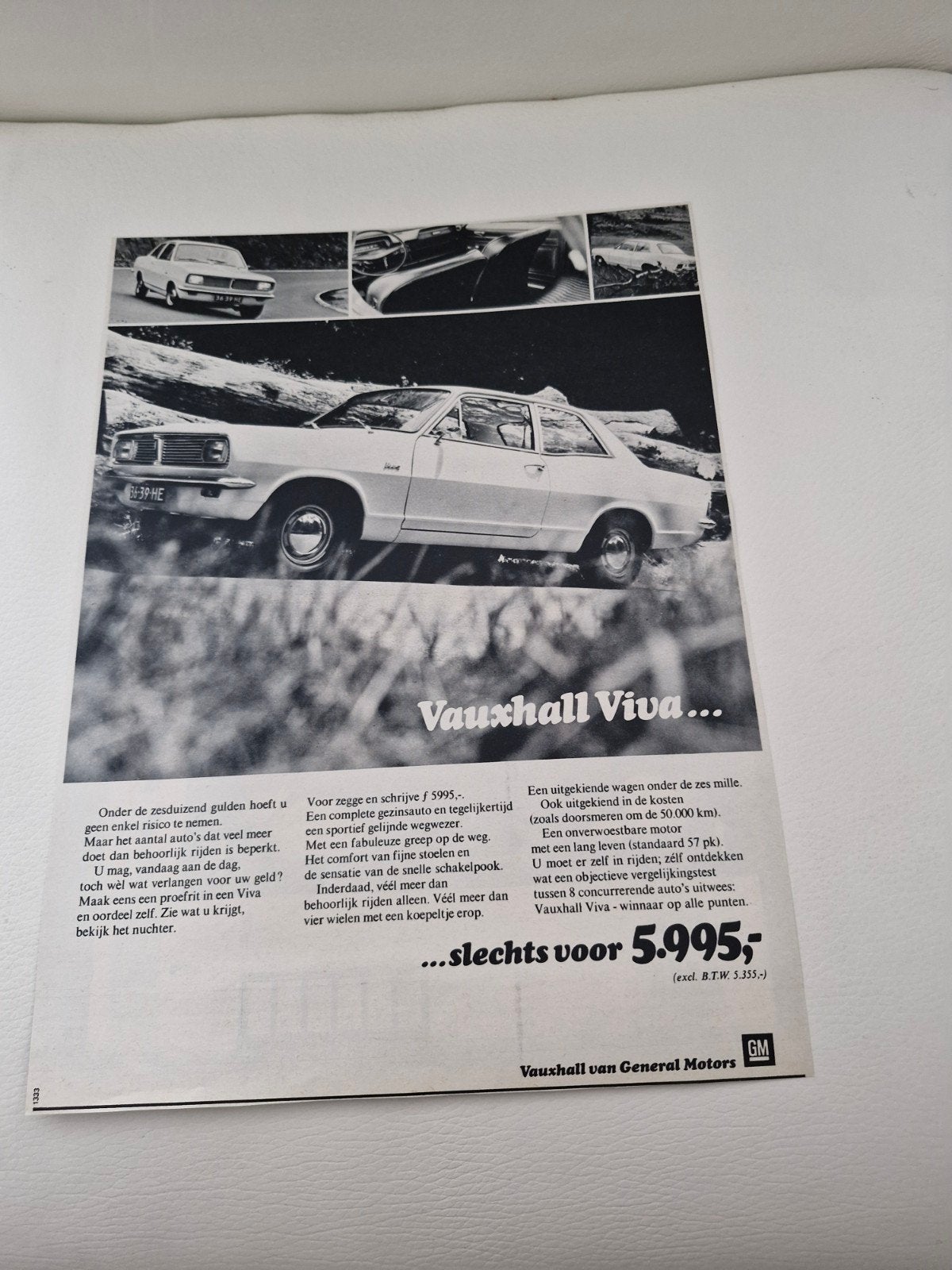 Vauxhall Viva advertentie - ca. 32 x 24 cm, Ophalen of Verzenden, Tijdschrift