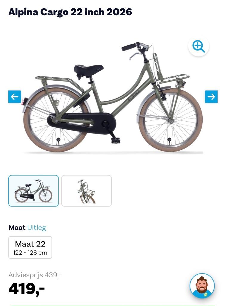 Kinderfiets 22inch, Fietsen en Brommers, Fietsen | Kinderfietsjes, Ophalen, Zo goed als nieuw, 20 inch of meer, Alpine