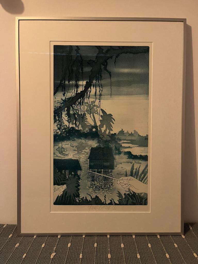 Thais huisje, Antiek en Kunst, Kunst | Schilderijen | Klassiek, Ophalen