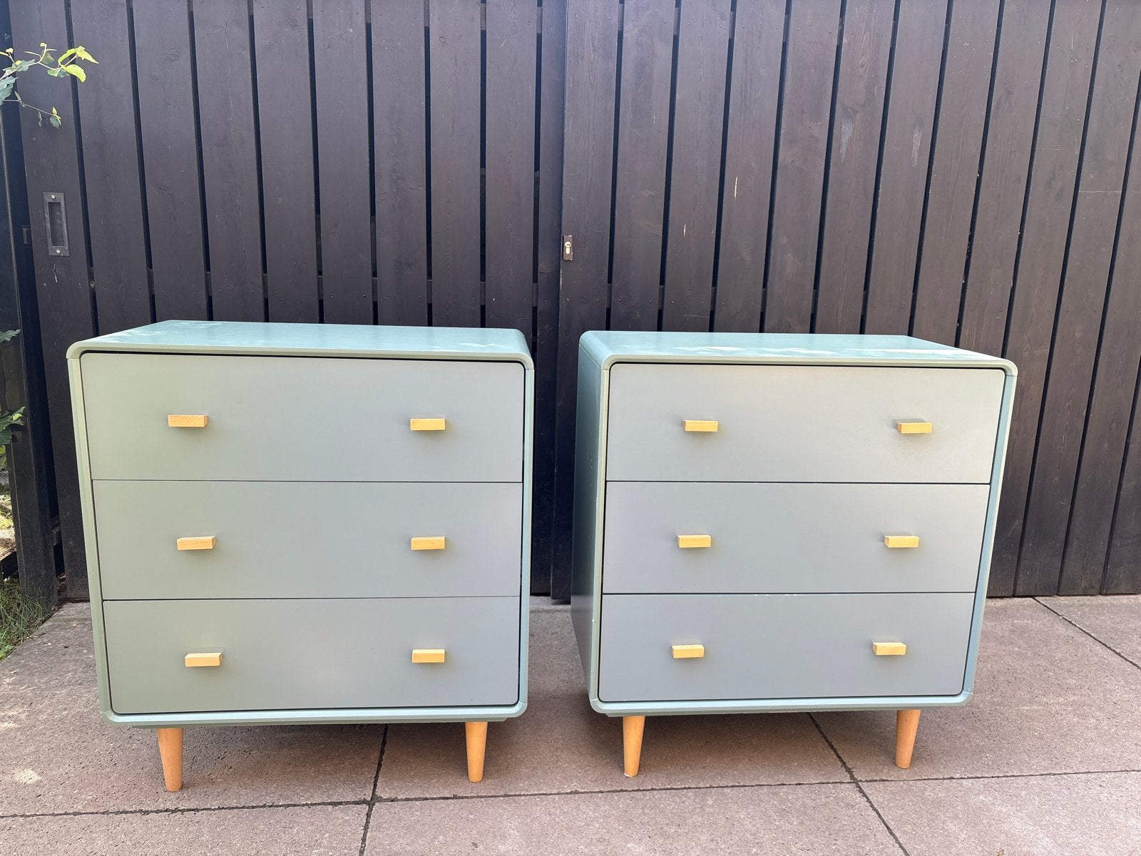 2 Ladeblokjes La Redoute - Groen/Grijs, Huis en Inrichting, Kasten | Ladekasten, Ophalen, Overige materialen, Gebruikt, 50 tot 100 cm