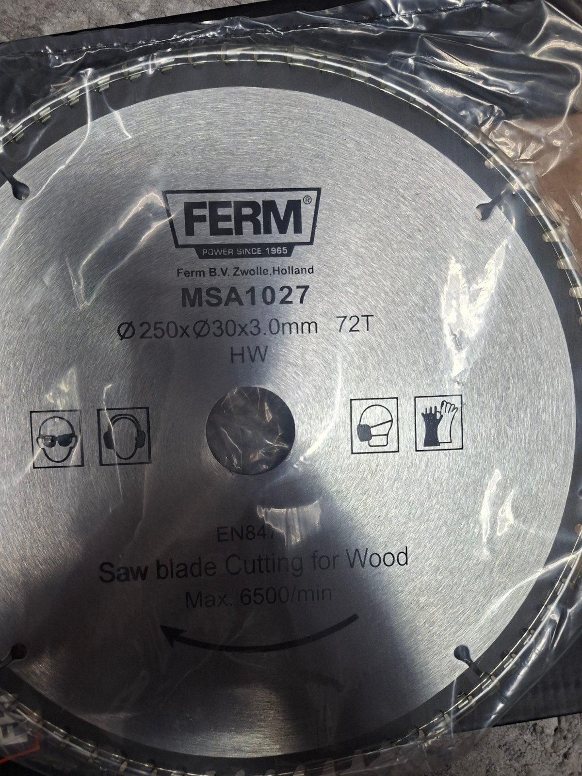 Ferm Zaagblad 250x30x3.0mm 72T voor Hout, Ophalen of Verzenden