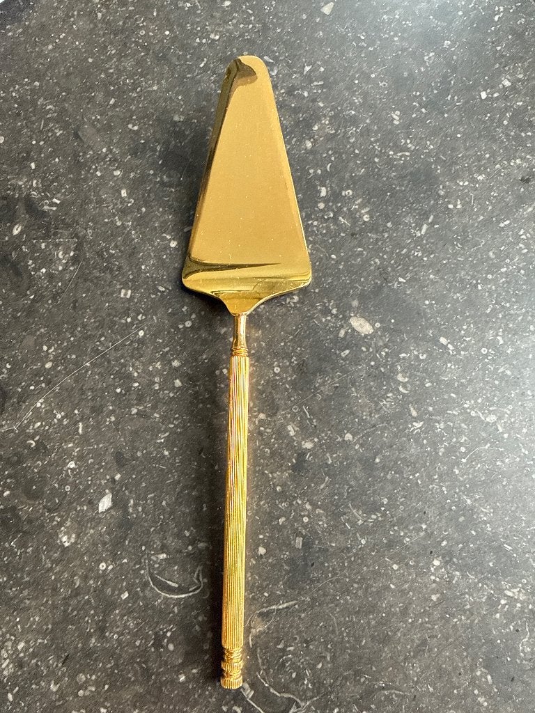 Vintage vergulde taartschep, Ophalen of Verzenden