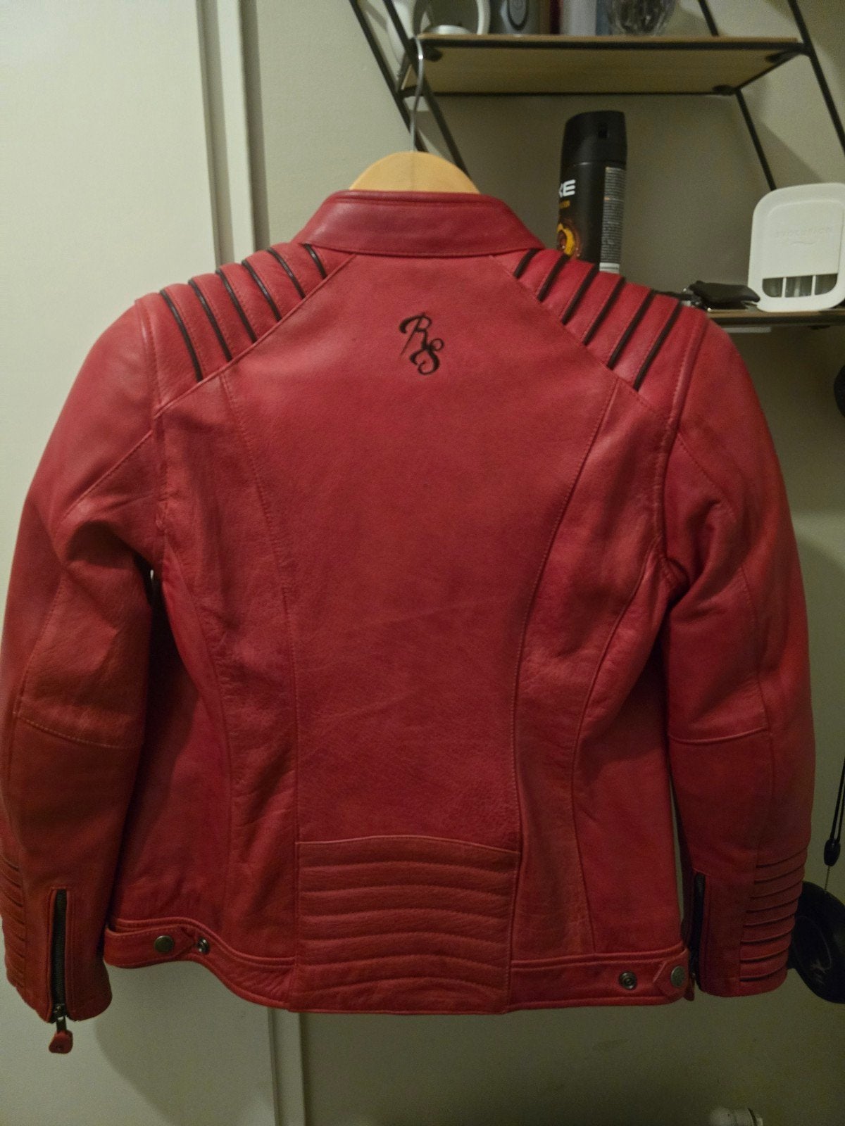 Rusty Stitches Amanda Leren Motorjas - Rood (Maat 38), Rusty Stitches, Jas | leer, Ophalen of Verzenden, Dames