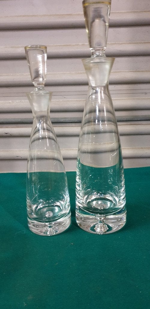 karaf 2 stuks van glas + glazen dop, Ophalen of Verzenden, 'T Olde Gre-j, Info@toldegrej.nl, Endepoelstraat 20f Didam