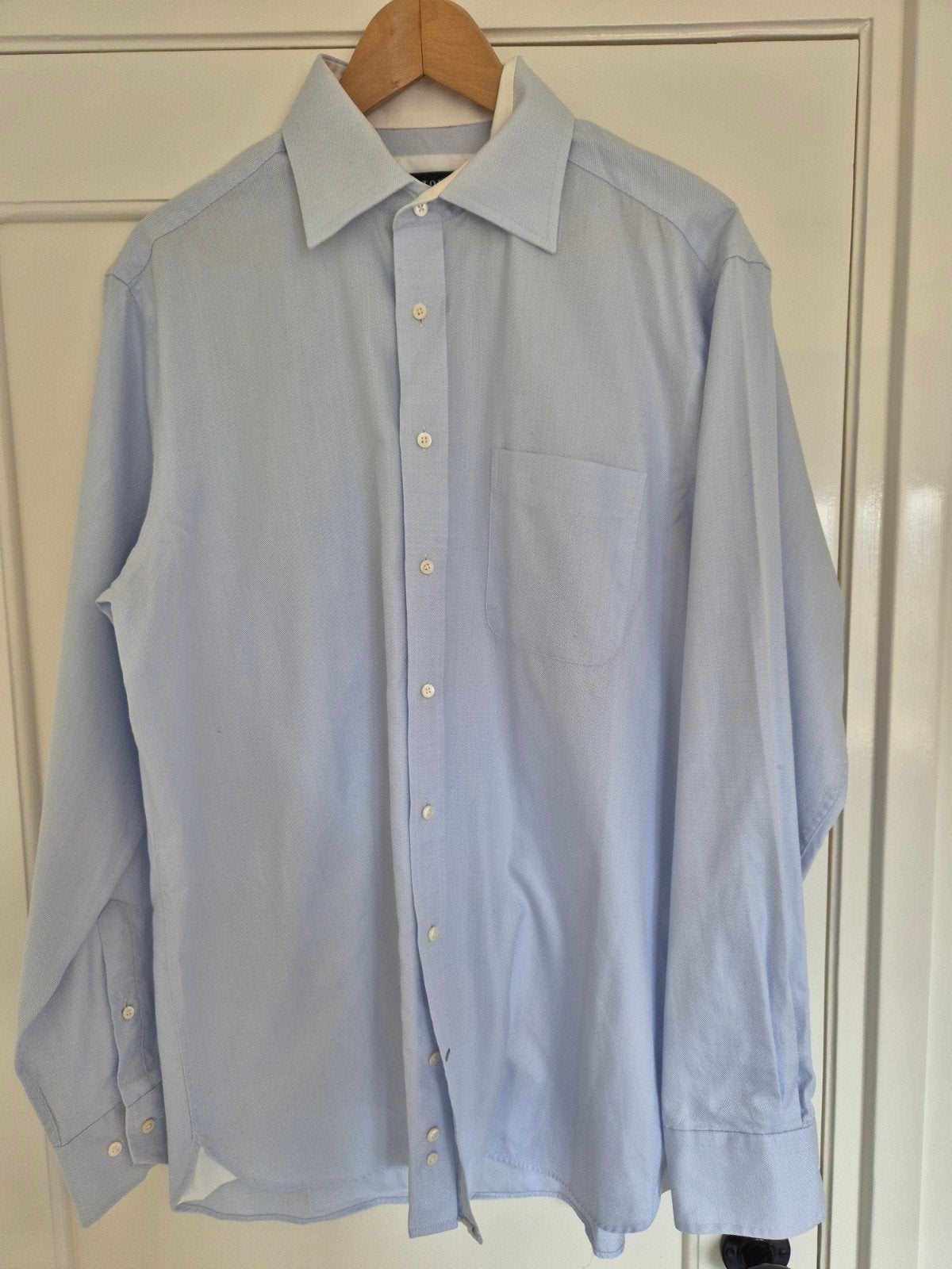 Lichtblauw overhemd maat 41 Portofino
Weinig gedragen, ziet, Blauw, Zo goed als nieuw, Halswijdte 41/42 (L), Portofino