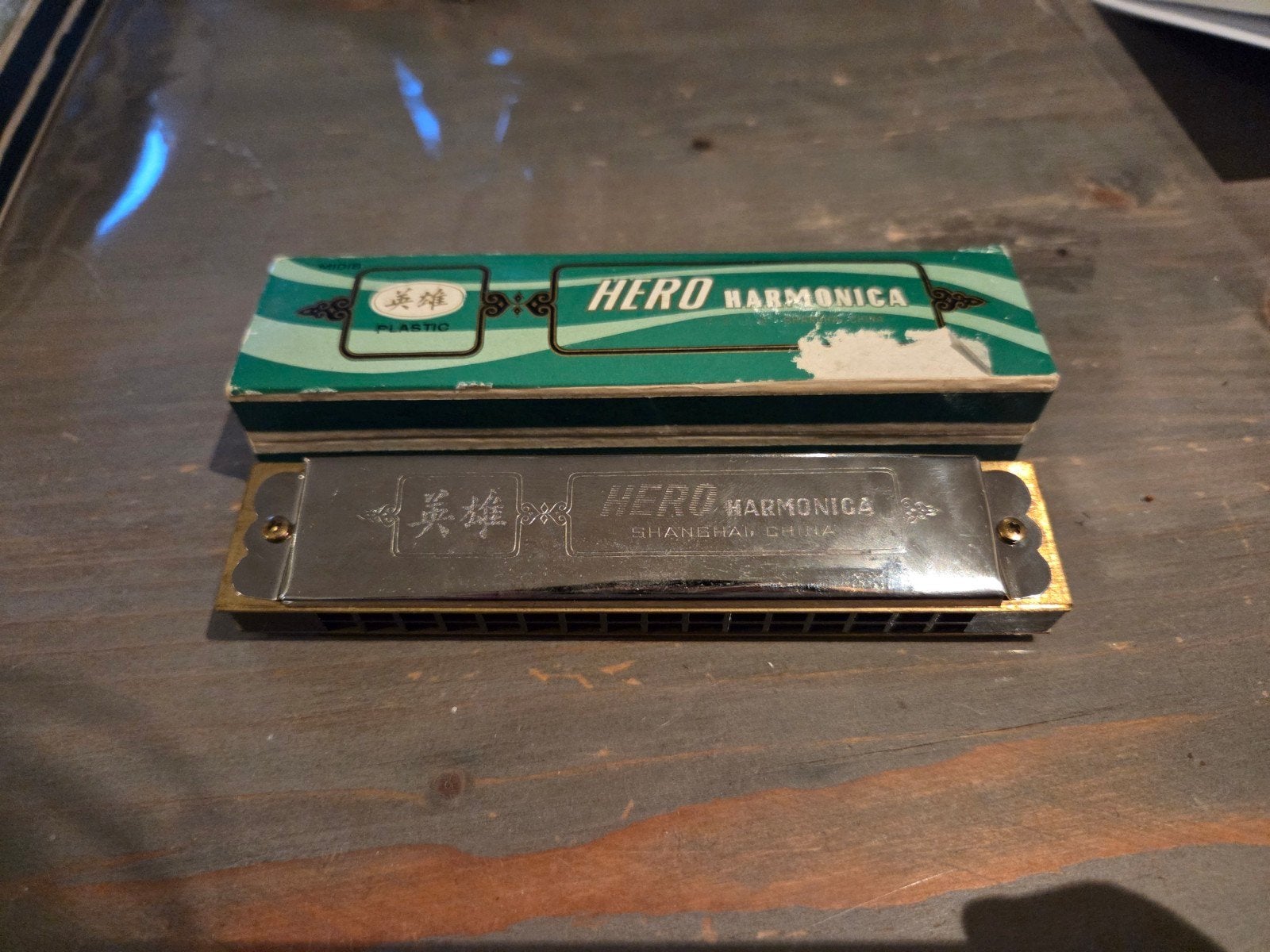 Hero Harmonica - Vintage Mondharmonica met originele doos, Ophalen, Gebruikt, Overige typen