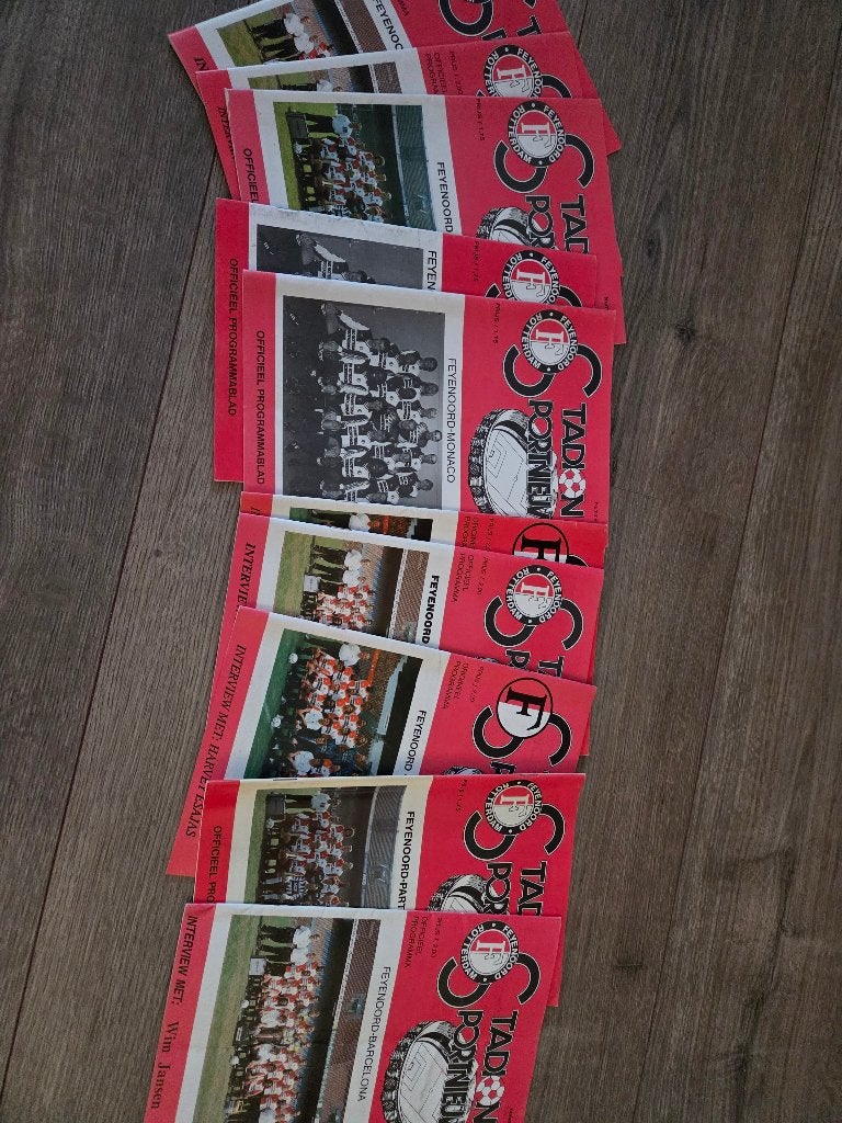 Feyenoord programmaboekjes uniek jaren 90, Verzamelen, Ophalen of Verzenden, Zo goed als nieuw, Feyenoord, Boek of Tijdschrift