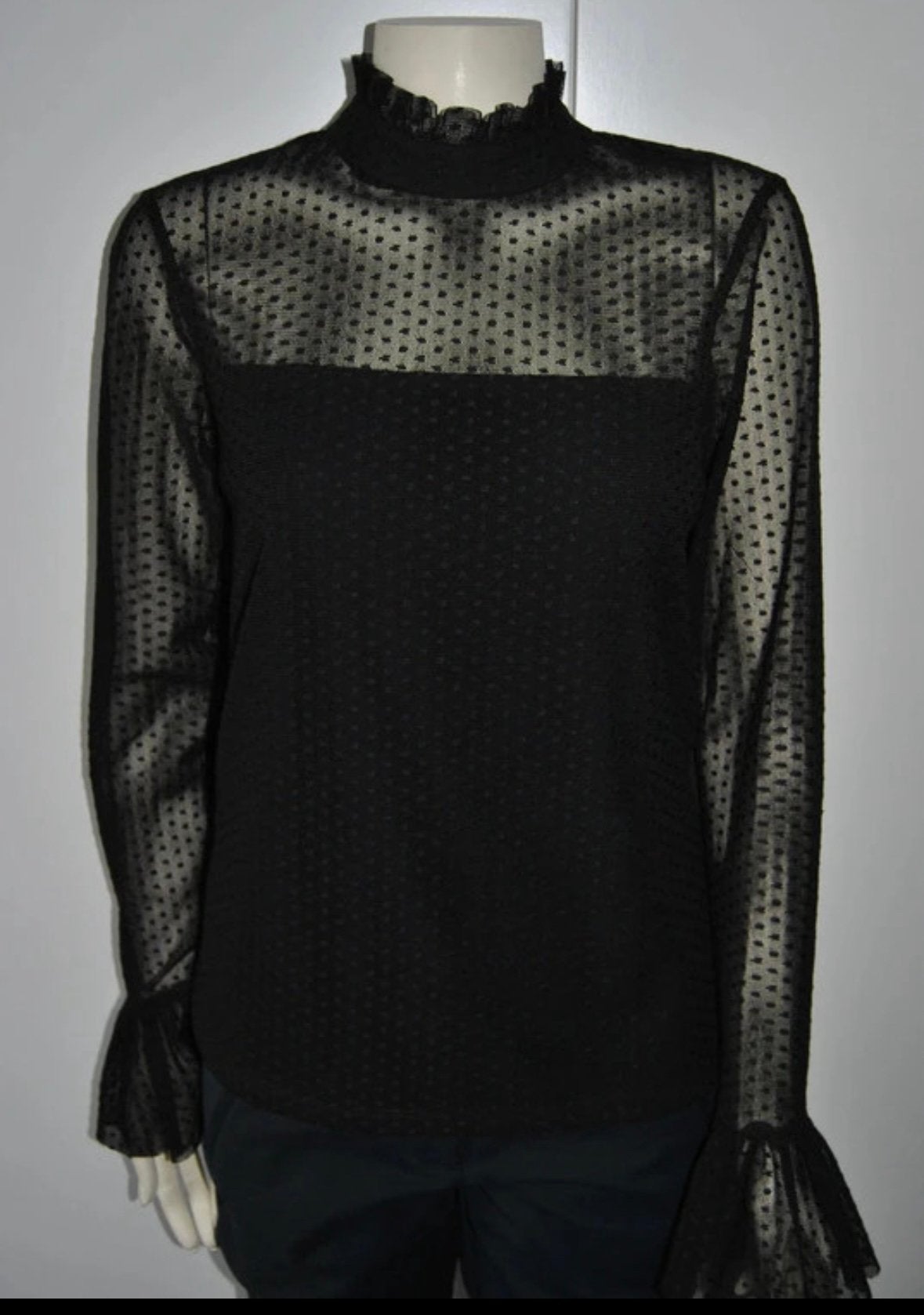 Jane Lushka maat S uitlopende mouw dots, Kleding | Dames, Zwart, Ophalen of Verzenden, Zo goed als nieuw, Lange mouw