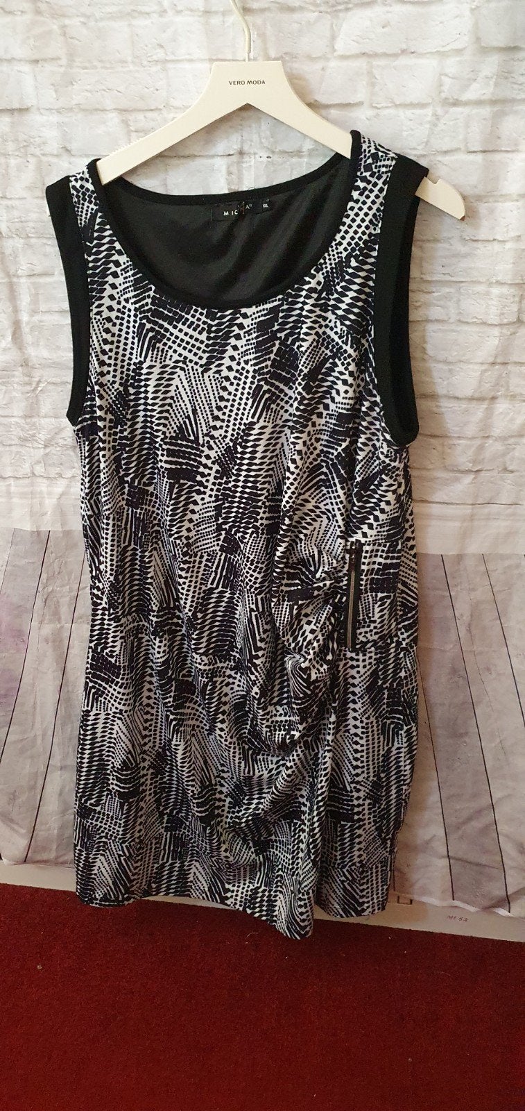Nieuwe MICHA jurk, zwart/wit, maat XXL, MICHA, Verzenden, Zwart, Maat 46/48 (XL) of groter