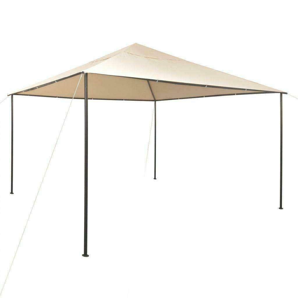 Prieel Paviljoen Partytent Met Sterk Stalen Frame 4x4m Beige, Ophalen of Verzenden, Nieuw, Minder dan 5 meter, Paviljoen