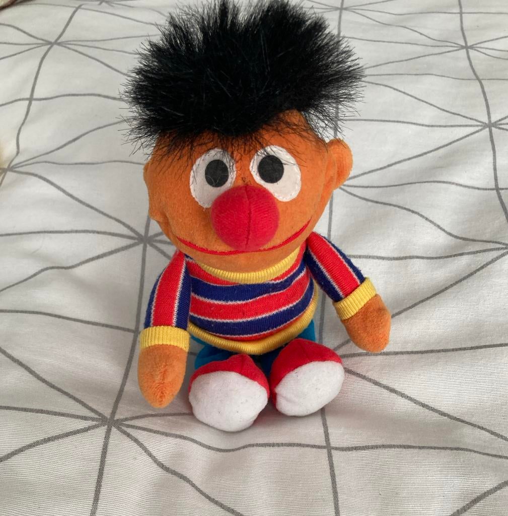 Beany Ernie Sesamstraat knuffel Tyco Jim Henson 1997, Gebruikt, Ophalen of Verzenden, Met label, Meerkleurig