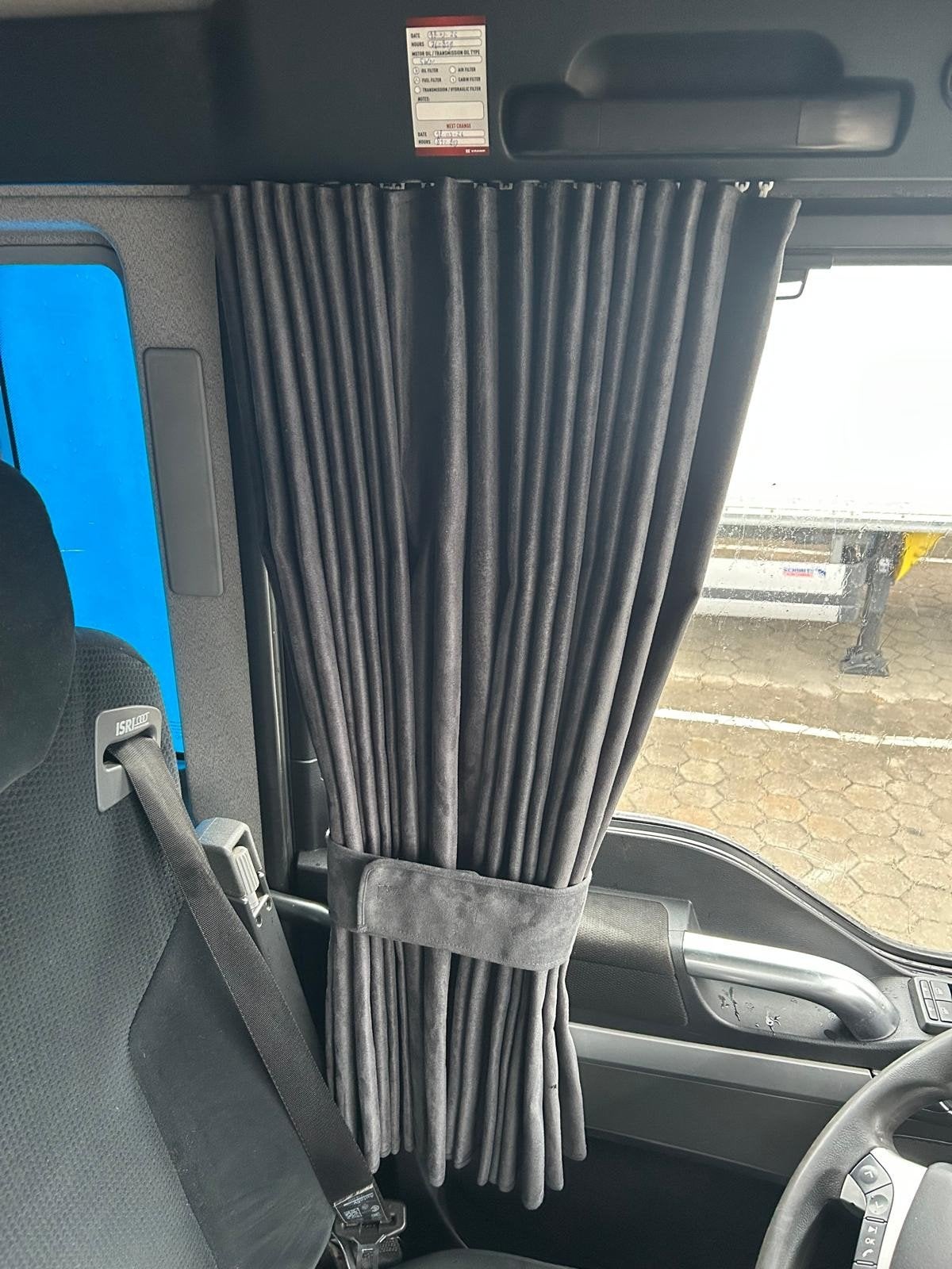Labro Zij Gordijnen Set Grijs/Antraciet, Auto-onderdelen, Vrachtwagen-onderdelen, Ophalen of Verzenden, Gebruikt, MAN, Interieur en Bekleding