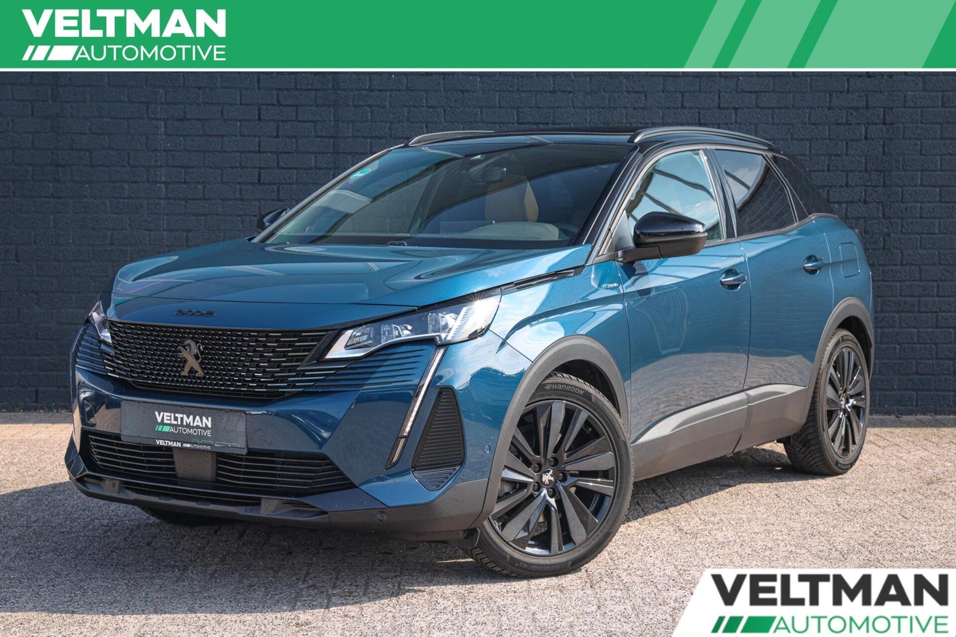 Peugeot 3008 1.6 HYbrid 225 GT PANO TREKHAAK LEDER CRUISE CA, Auto's, Blauw, Leder, Bedrijf, Hybride Elektrisch/Benzine
