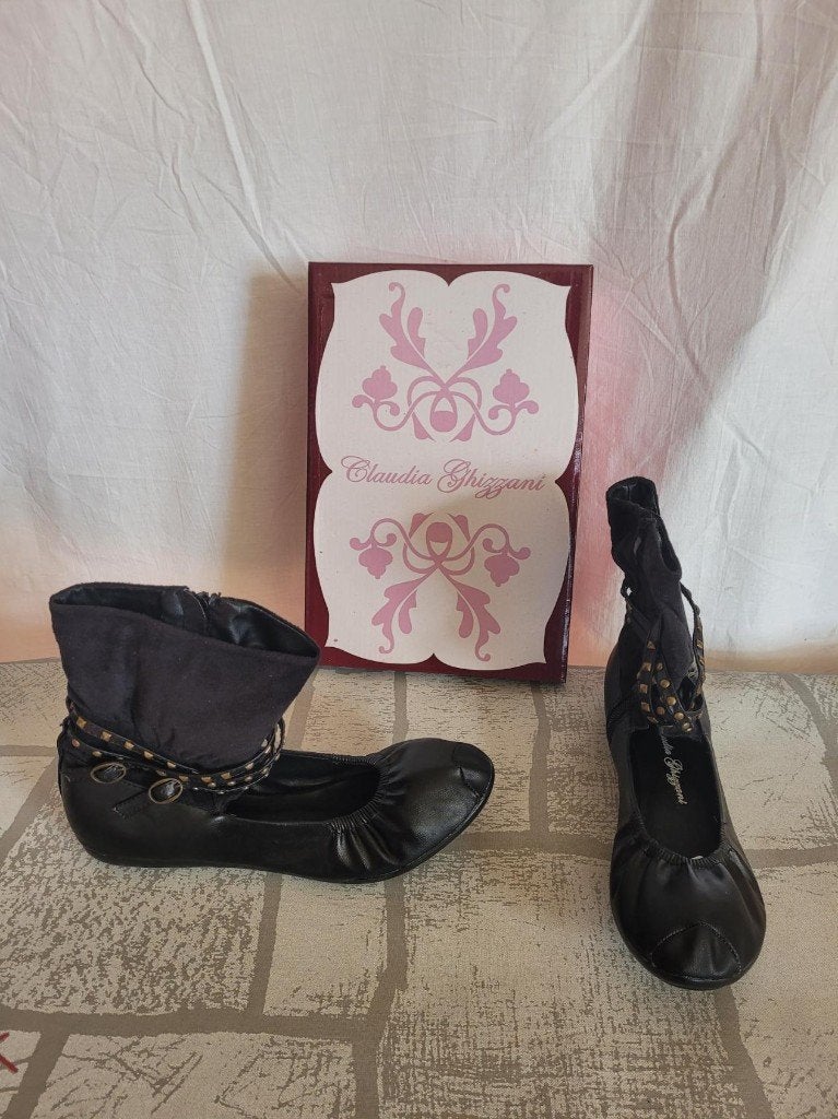 Stoere zwarte dameslaarzen met open voet. Mt 36-41, ., Zwart, Zo goed als nieuw, .