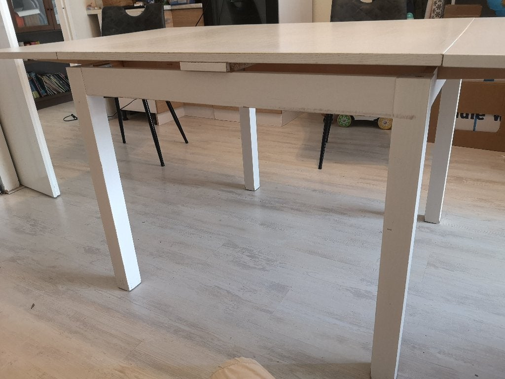 IKEA eettafel uitschuifbaar WIT, Huis en Inrichting, Tafels | Eettafels, Ophalen, Gebruikt, 50 tot 100 cm, 50 tot 100 cm