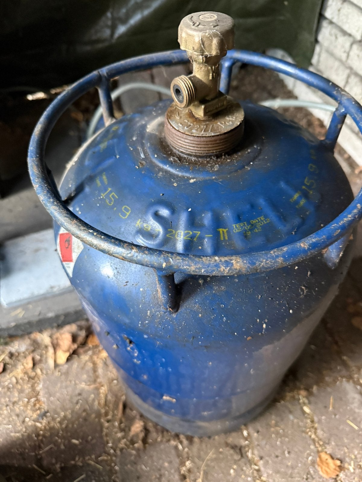 Grote Belgische gasfles, gekeurd tot 2027, nog wat gas, Ophalen, Gebruikt