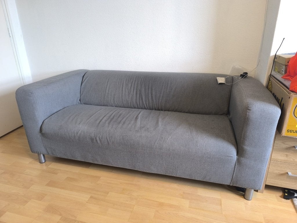 Ikea bank klippan, Ophalen, Gebruikt, 150 tot 200 cm, Grijs