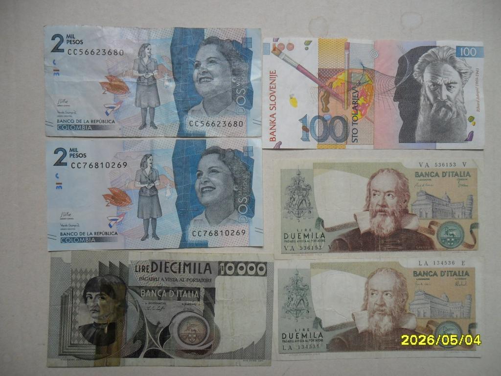 Lot wereldbankbiljetten 2, Verzenden, Buitenland, Bankbiljetten
