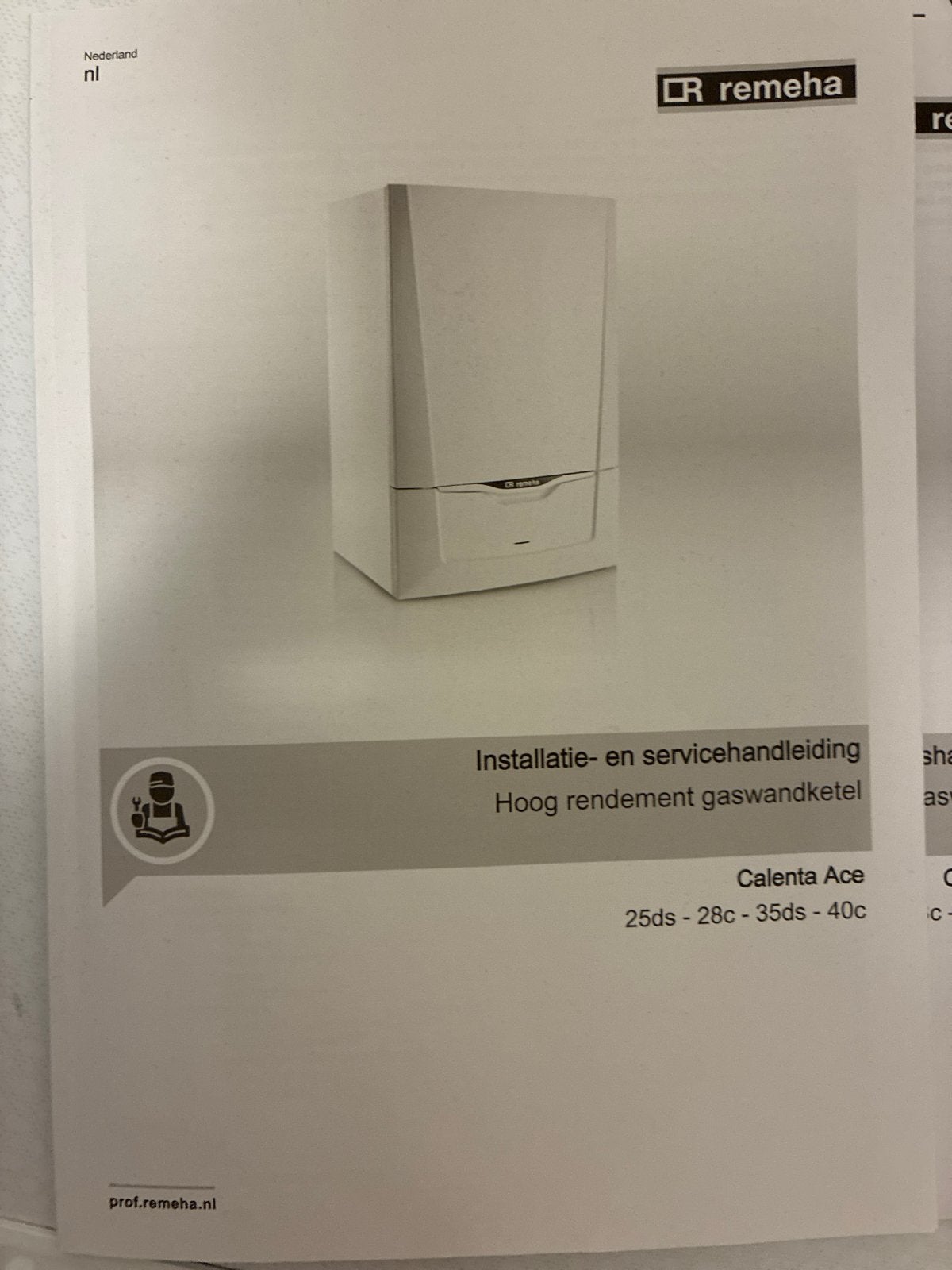 Remeha Calenta Ace 40C CW5 CV-ketel (2018) - Topstaat!, Ophalen, 30 tot 80 cm, Hoog rendement (Hr), Cv-ketel of Combi-ketel
