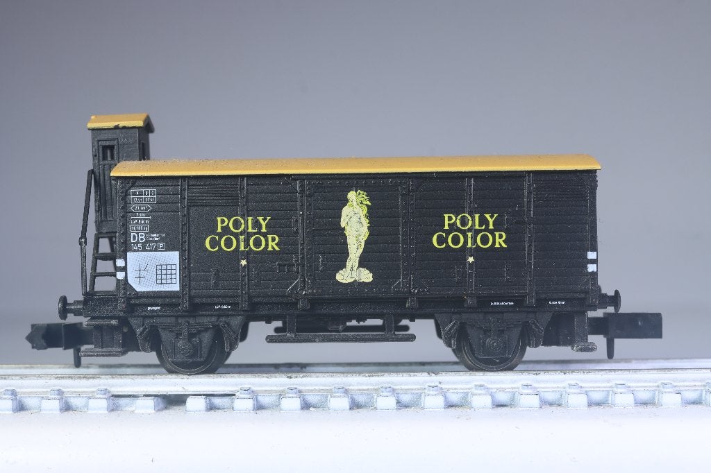 Goederenwagon type G10,  Poly Color, zwart, DB, Arnold, Gelijkstroom, Wagon, Ophalen of Verzenden