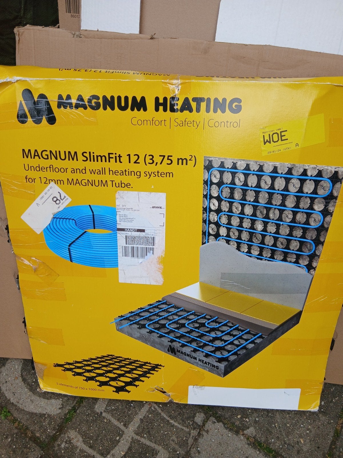vloerverwarmingsmatten voor 12 mm, Ophalen of Verzenden, Overige materialen, Minder dan 4 cm, Minder dan 5 m²