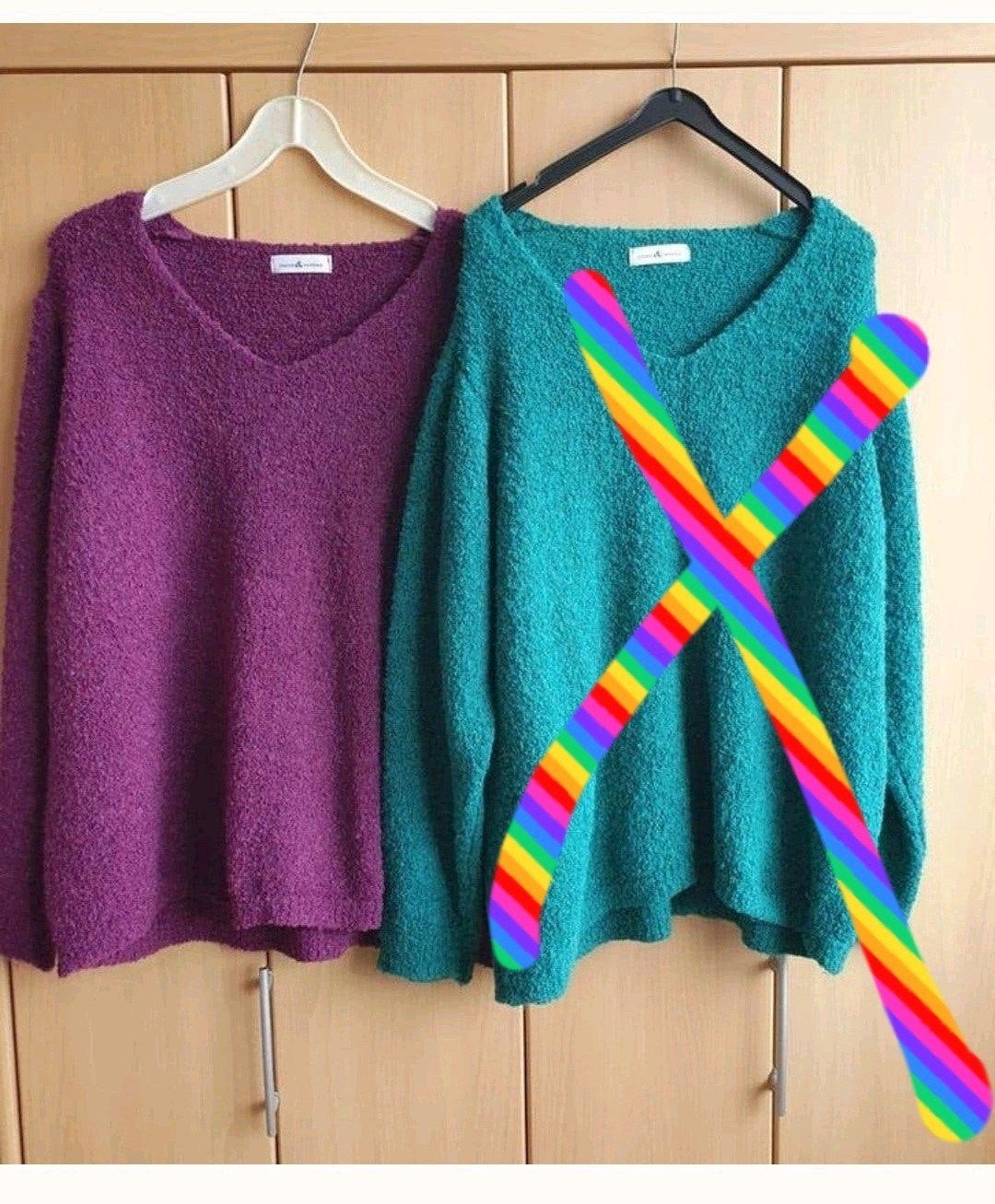 Set van 2 truien van Cassis& paprika, Ophalen of Verzenden, Zo goed als nieuw, Maat 46/48 (XL) of groter, Paars