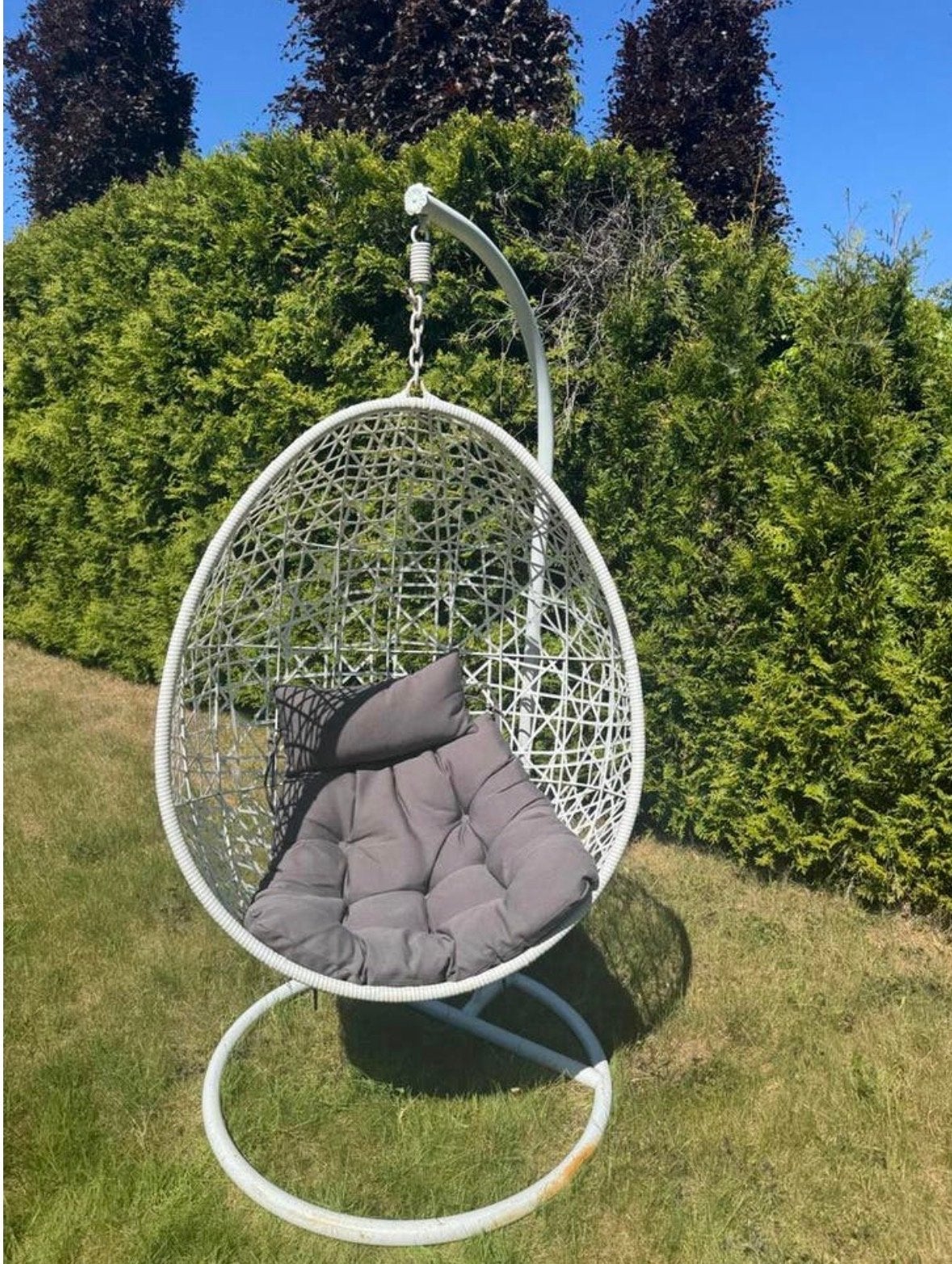 Witte hangstoel met kussen - Egg, Ophalen, Gebruikt, Kunststof