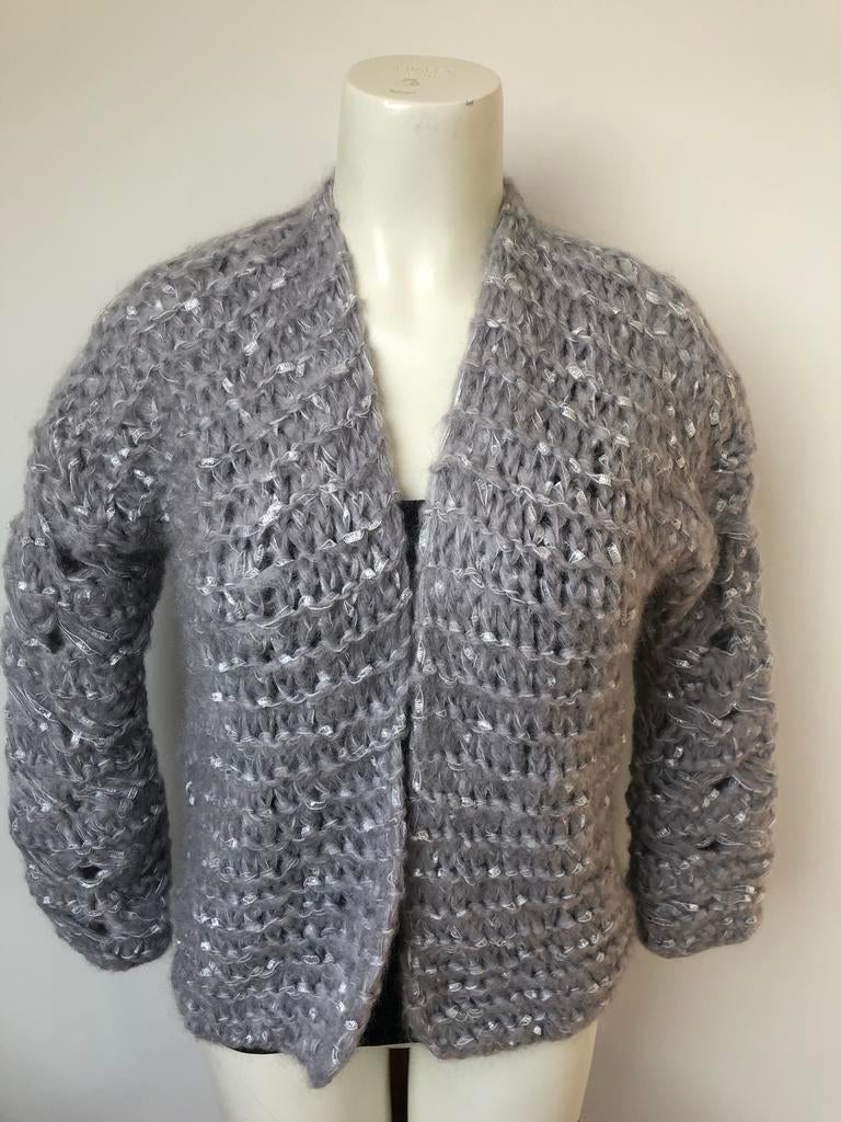 Kiro by kim zilver grijs openvallend wollig handgebreid, Maat 38/40 (M), Nieuw, Ophalen of Verzenden, X