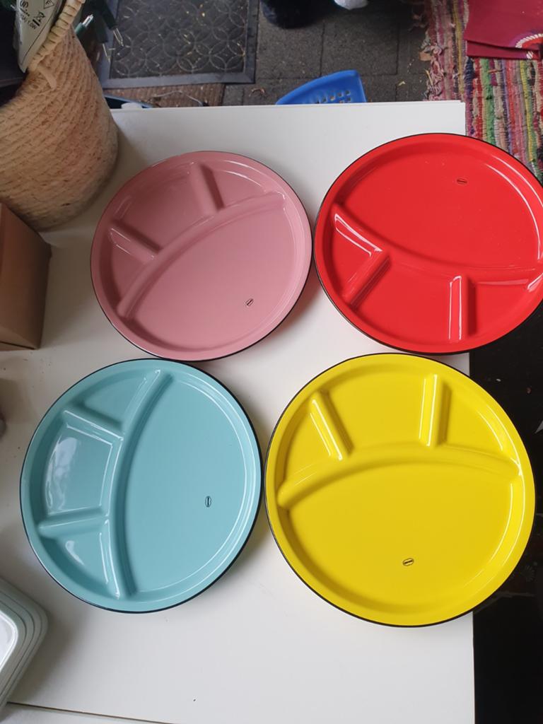 Cabanaz Fondue Borden - Set van 4 in diverse kleuren, Huis en Inrichting, Keuken | Servies, Keramiek, Nieuw, Ophalen of Verzenden