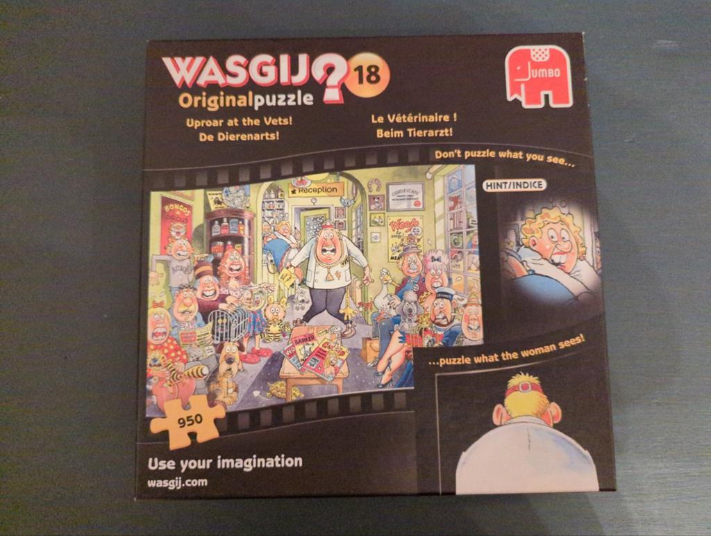 WASGIJ ORIGINAL PUZZEL 18 DE DIERENARTS 950 stukjes, Ophalen of Verzenden, 500 t/m 1500 stukjes, Zo goed als nieuw, Legpuzzel