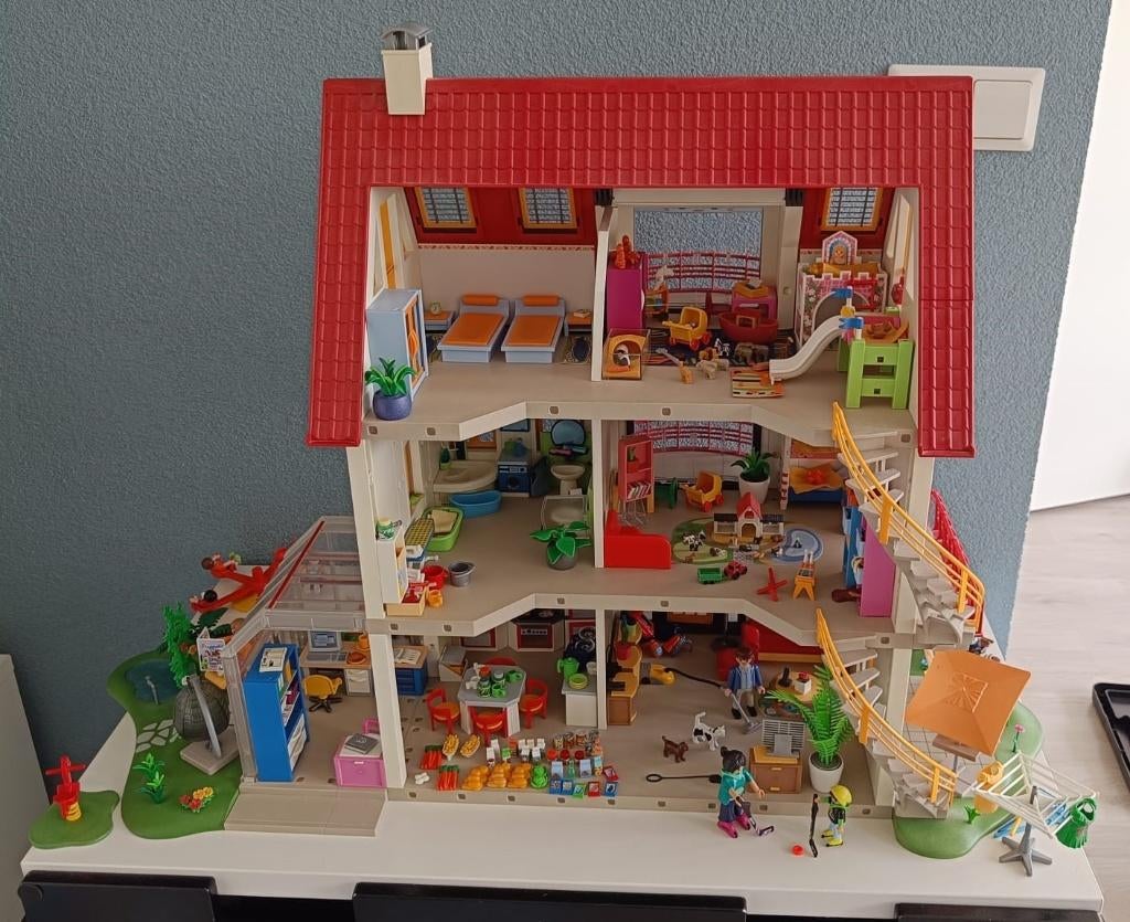 Zeer compleet Playmobil huis met toebehoren! 7387+4279+4281, Ophalen, Gebruikt, Complete set