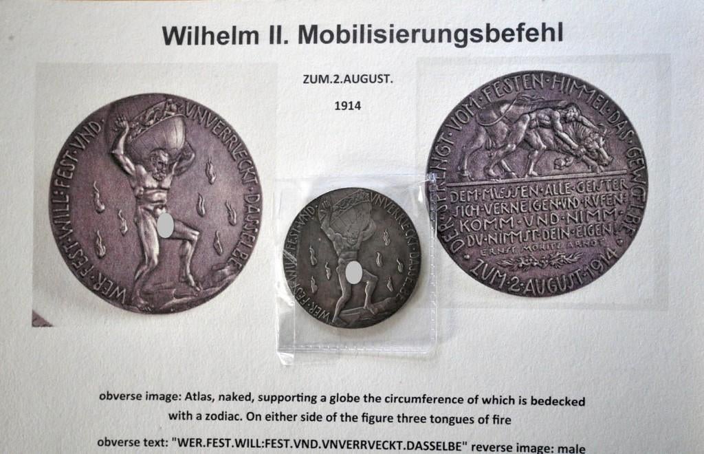 Wilhelm II, 1914 algemene dienstplicht, Munt + foto's, Verzenden, Landmacht, Duitsland, Embleem of Badge