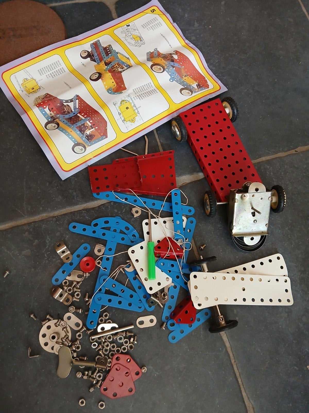 Oude Meccano bouwset uit circa 1975 met handleiding, Ophalen of Verzenden