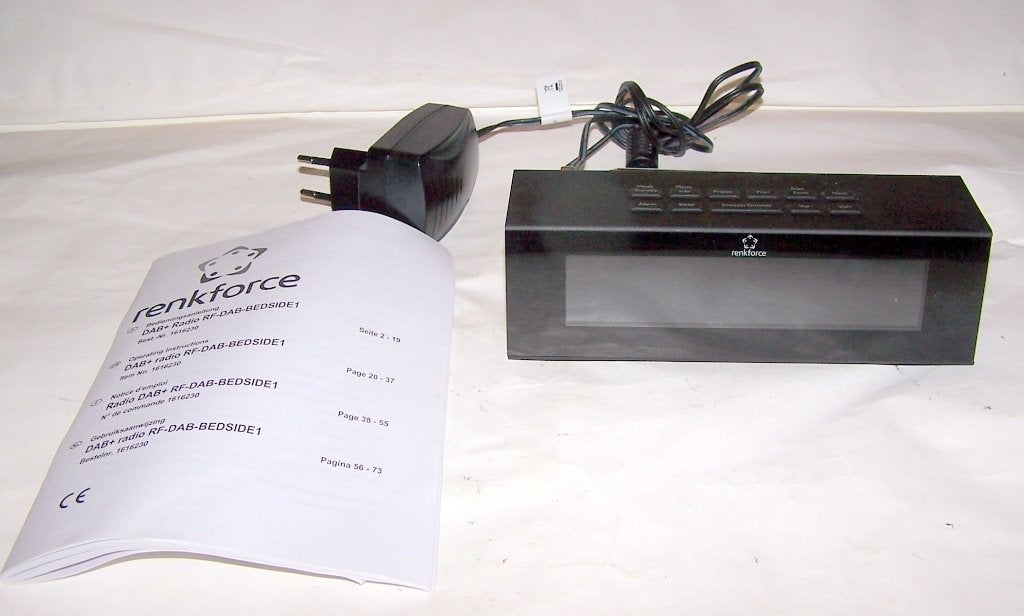 Renkforce DAB+ Radio RF-DAB-BEDSIDE1 wekkerradio+handleiding, Ophalen of Verzenden, Zo goed als nieuw, Overige typen