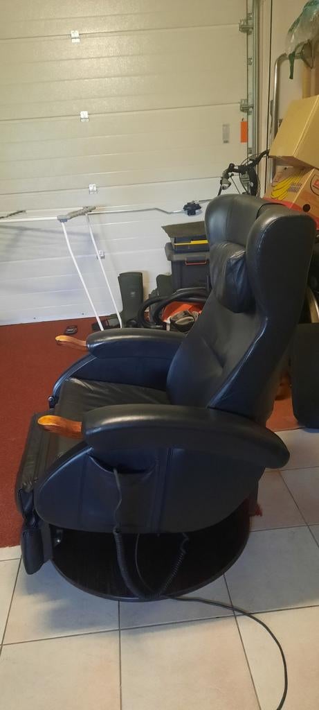 Sta op stoel, Huis en Inrichting, Ophalen, Gebruikt, Zwart, Leer
