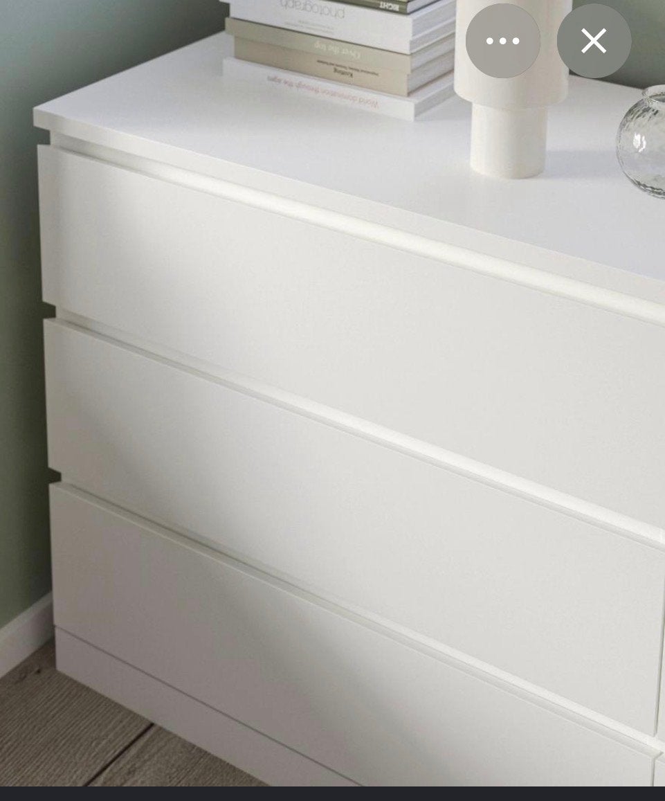 IKEA MALM ladekast wit, 3 lades (80x48x78 cm), Ophalen, Gebruikt, 50 tot 100 cm, 3 of 4 laden