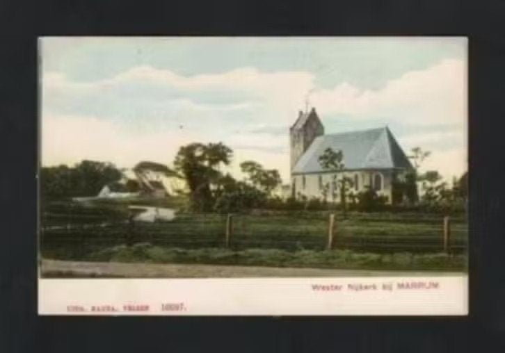 Westernijkerk bij Marrum Kerk 1910., Ophalen of Verzenden, Voor 1920, Ongelopen, Friesland