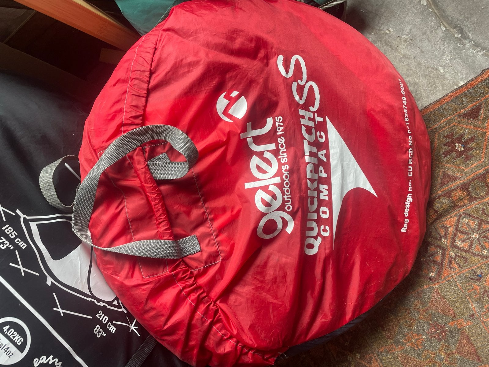 Gelert Quick Pitch SS Compact 2-persoons Gooi Tent, Ophalen of Verzenden, Gebruikt, Tot en met 2