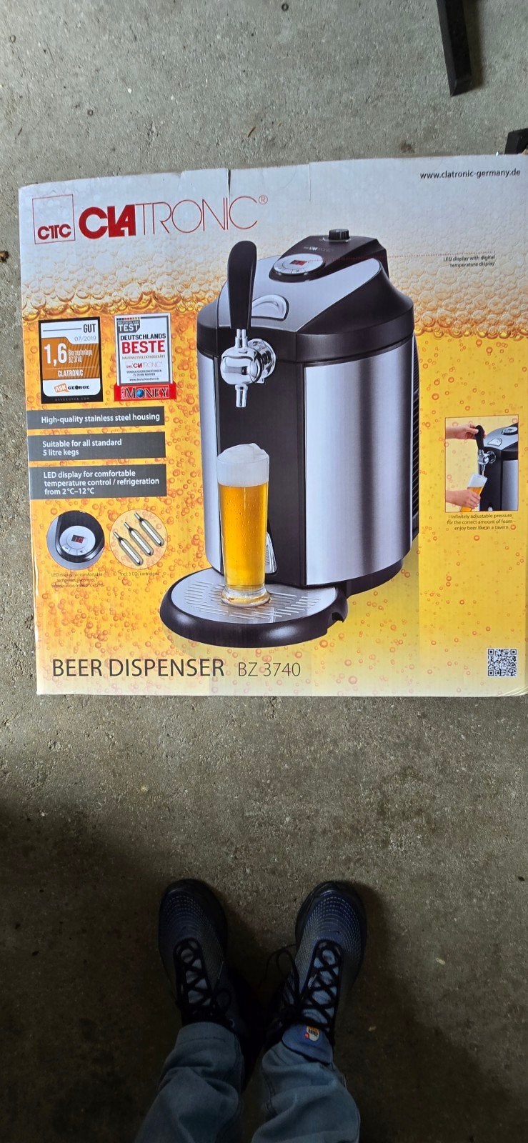 Clatronic BZ 3740 Bier Tapmachine - Nieuw in doos, Witgoed en Apparatuur, Onderdelen en Toebehoren, Nieuw, Ophalen of Verzenden