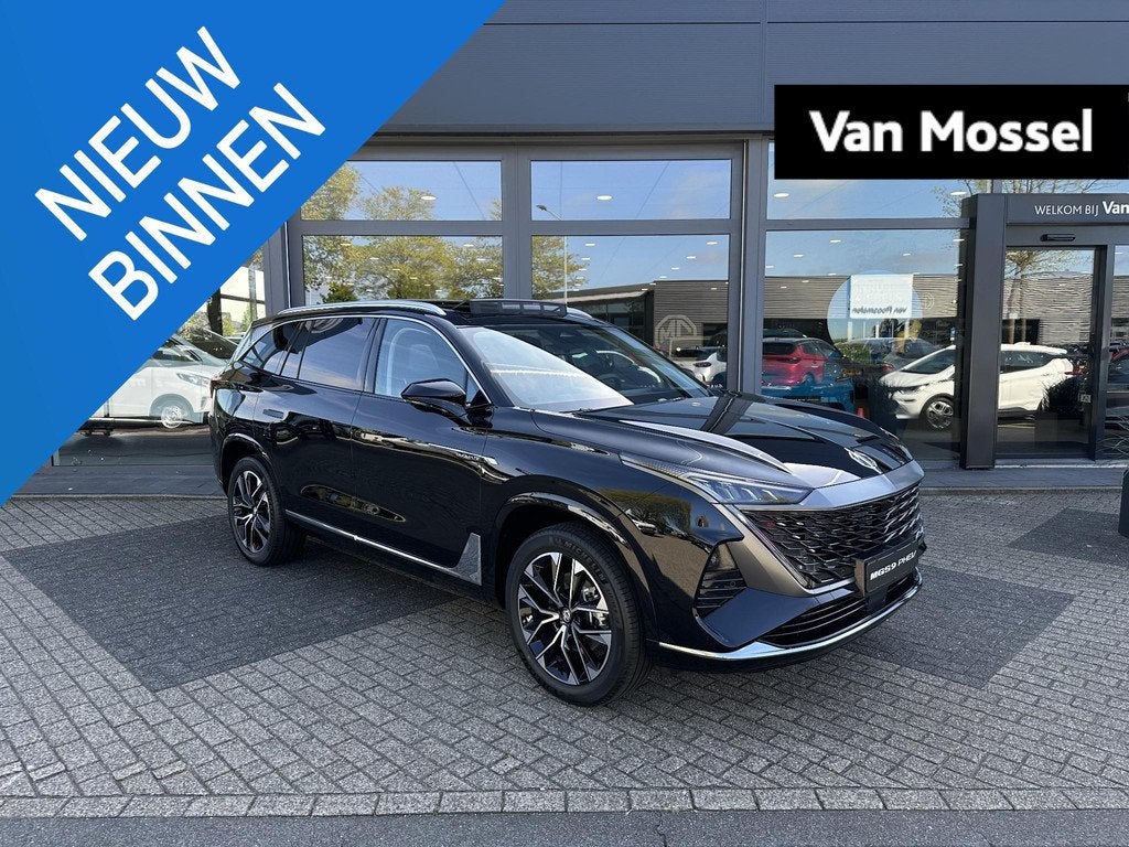 MG MGS9 1.5 Premium Plug-in Hybrid | Panorama Schuifdak | El, Auto's, MG, 12 maanden, 4 cilinders, Zwart, Bedrijf