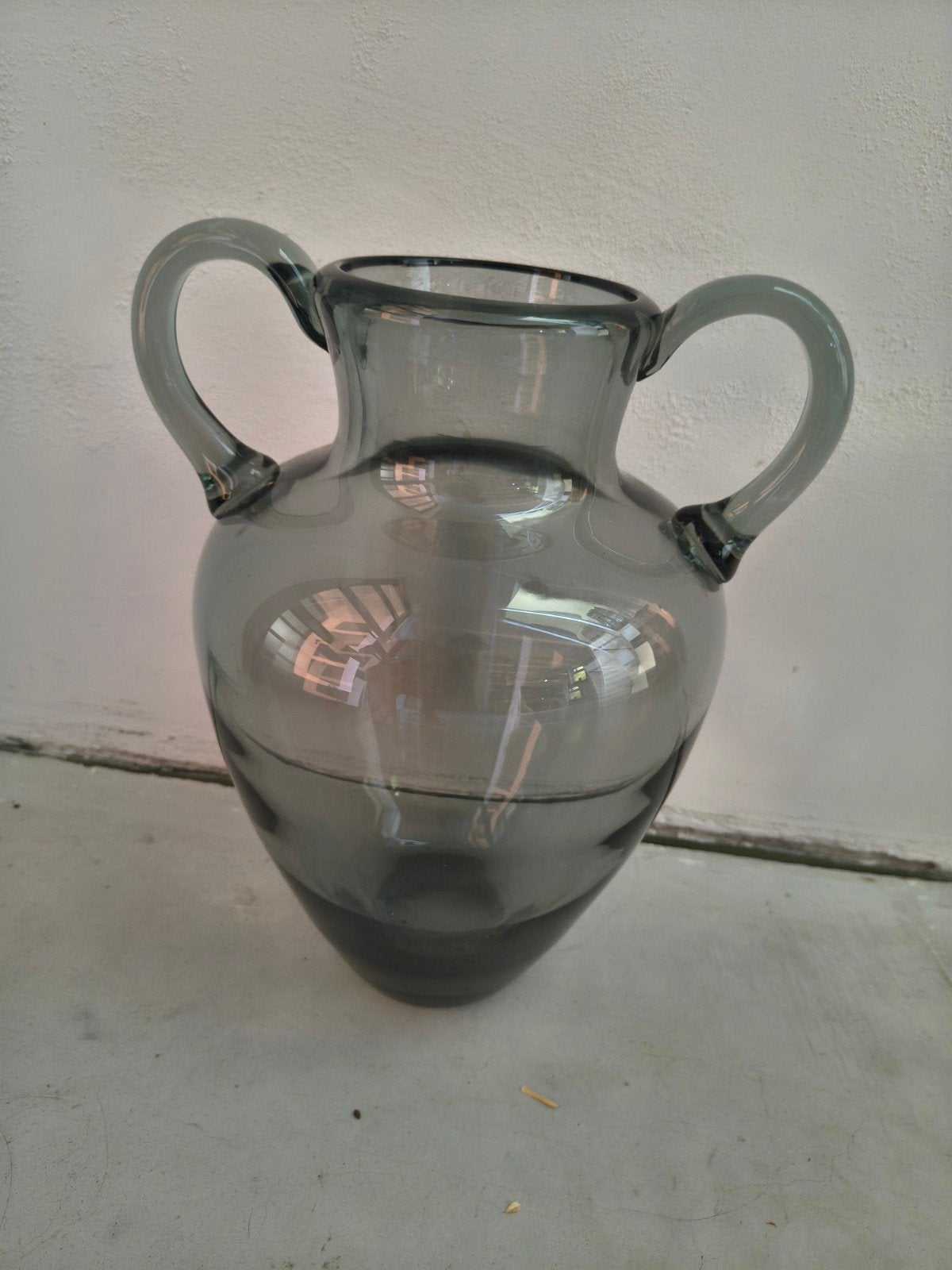 Grote Copier Leerdam vaas met oren, 31 cm, perfecte staat, Antiek en Kunst, Antiek | Vazen, Ophalen of Verzenden
