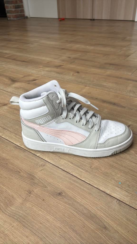 Puma rebound v6 mid sneakers maat 38, Wit, Ophalen of Verzenden, Sneakers of Gympen, Zo goed als nieuw
