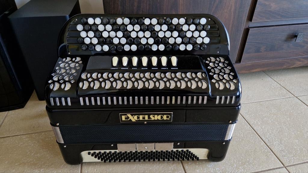 Accordeon EXCELSIOR Griff C ZGAN, Muziek en Instrumenten, Accordeons, Ophalen of Verzenden, Zo goed als nieuw, 120-bas, Overige merken