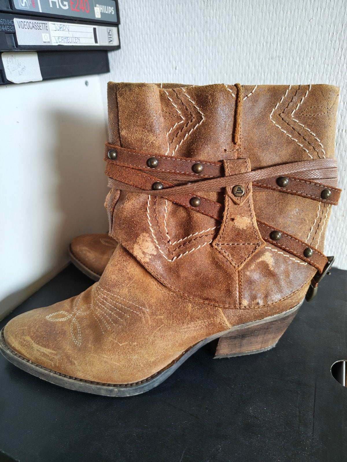 laarzen Ibiza boho stijl maat 39 cowboy western bruin, Ophalen of Verzenden, Gedragen, Bruin, Lage of Enkellaarzen