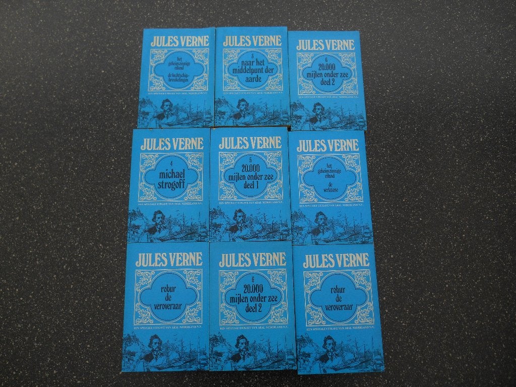 9 boekjes van Jules Verne, Ophalen of Verzenden, Gelezen, Overige